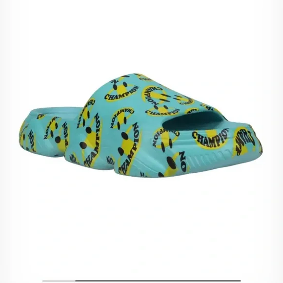 Champion | Shoes | Meloso Squish Smile Slides Aquayellow 